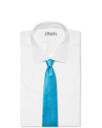Cravate imprimée turquoise Charvet