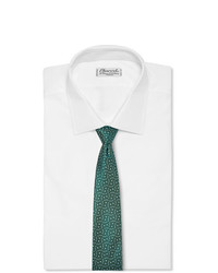 Cravate imprimée vert foncé Charvet
