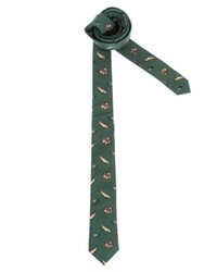 Cravate imprimée vert foncé Asos