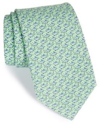 Cravate imprimée vert menthe