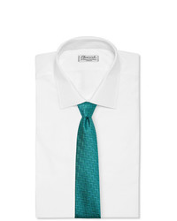 Cravate imprimée verte Charvet