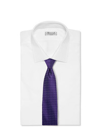 Cravate imprimée violette Charvet