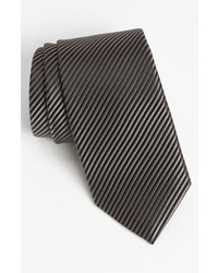 Cravate tressée gris foncé