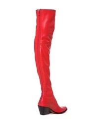 Cuissardes en cuir rouges Givenchy
