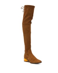 Cuissardes en daim marron Stuart Weitzman