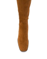 Cuissardes en daim marron Stuart Weitzman