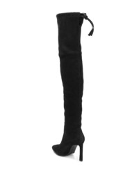 Cuissardes en daim noires Stuart Weitzman