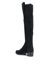 Cuissardes en daim noires Stuart Weitzman