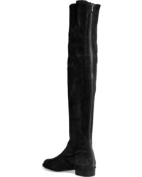 Cuissardes en daim noires Stuart Weitzman