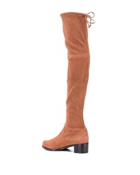 Cuissardes en daim roses Stuart Weitzman