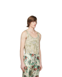 Débardeur à fleurs vert menthe Dries Van Noten