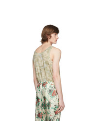 Débardeur à fleurs vert menthe Dries Van Noten