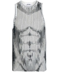 Débardeur à rayures horizontales blanc Jean Paul Gaultier