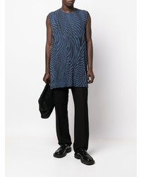 Débardeur bleu marine Homme Plissé Issey Miyake