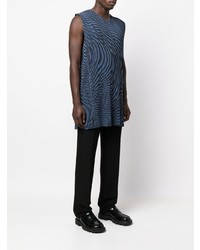 Débardeur bleu marine Homme Plissé Issey Miyake