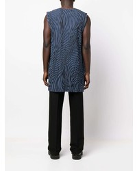 Débardeur bleu marine Homme Plissé Issey Miyake