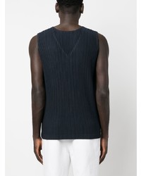 Débardeur bleu marine Homme Plissé Issey Miyake