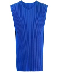 Débardeur bleu Homme Plissé Issey Miyake