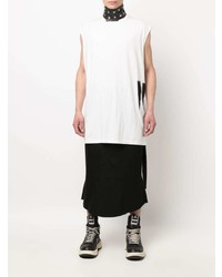 Débardeur brodé blanc Rick Owens