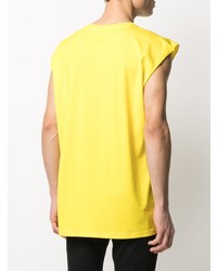 Débardeur brodé jaune Moschino