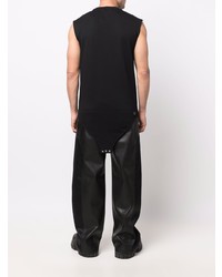 Débardeur brodé noir Rick Owens