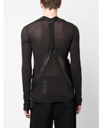 Débardeur en cuir noir Rick Owens