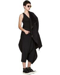 Débardeur en laine noir Rick Owens Lilies