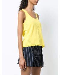 Débardeur en tricot jaune Derek Lam 10 Crosby