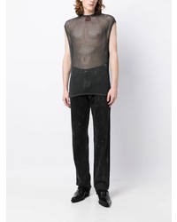 Débardeur en tulle gris Raf Simons