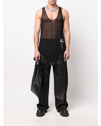 Débardeur en tulle noir Rick Owens