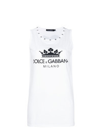 Débardeur imprimé blanc et noir Dolce & Gabbana