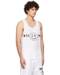 Débardeur imprimé blanc et noir Moschino