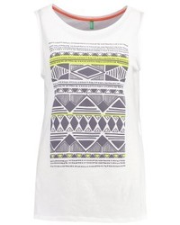 Débardeur imprimé blanc Benetton