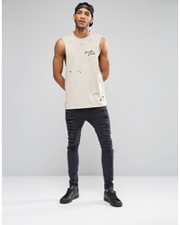 Débardeur imprimé blanc Asos