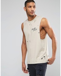 Débardeur imprimé blanc Asos