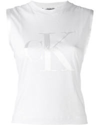 Débardeur imprimé blanc CK Calvin Klein