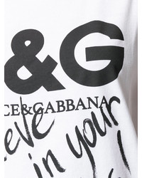 Débardeur imprimé blanc Dolce & Gabbana