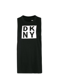 Débardeur imprimé noir et blanc DKNY