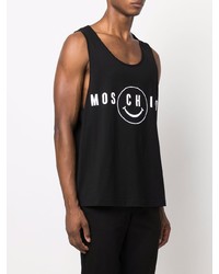 Débardeur imprimé noir et blanc Moschino