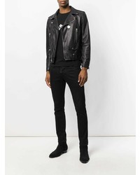 Débardeur imprimé noir et blanc Saint Laurent