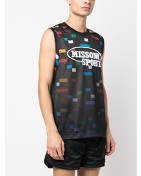 Débardeur imprimé noir Missoni