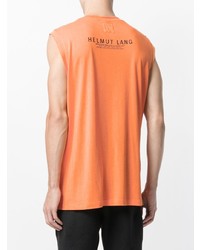 Débardeur imprimé orange Helmut Lang