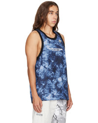 Débardeur imprimé tie-dye bleu marine AAPE BY A BATHING APE