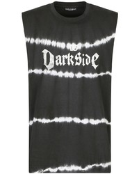 Débardeur imprimé tie-dye noir Dolce & Gabbana