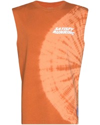 Débardeur imprimé tie-dye orange