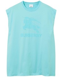 Débardeur imprimé turquoise Burberry