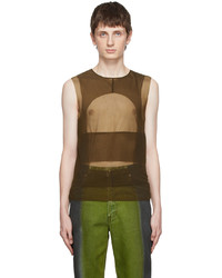 Débardeur marron Eckhaus Latta