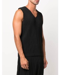 Débardeur noir Homme Plissé Issey Miyake