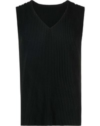 Débardeur noir Homme Plissé Issey Miyake