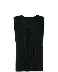 Débardeur noir Homme Plissé Issey Miyake